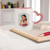Queen Of Absolutely Everything Personalized Mug With Heart Handle